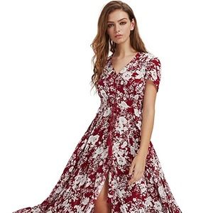 Militia Women Button Up Floral Print PartyMaxi Dress. New & never worn.